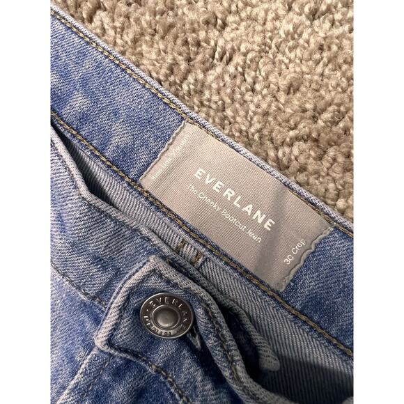 E001 Everlane Jeans Womens 30 The Cheeky Bootcut Light Wash Denim Crop - Picture 5 of 5